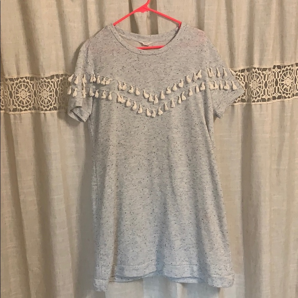 Caslon Fringe T-shirt Dress